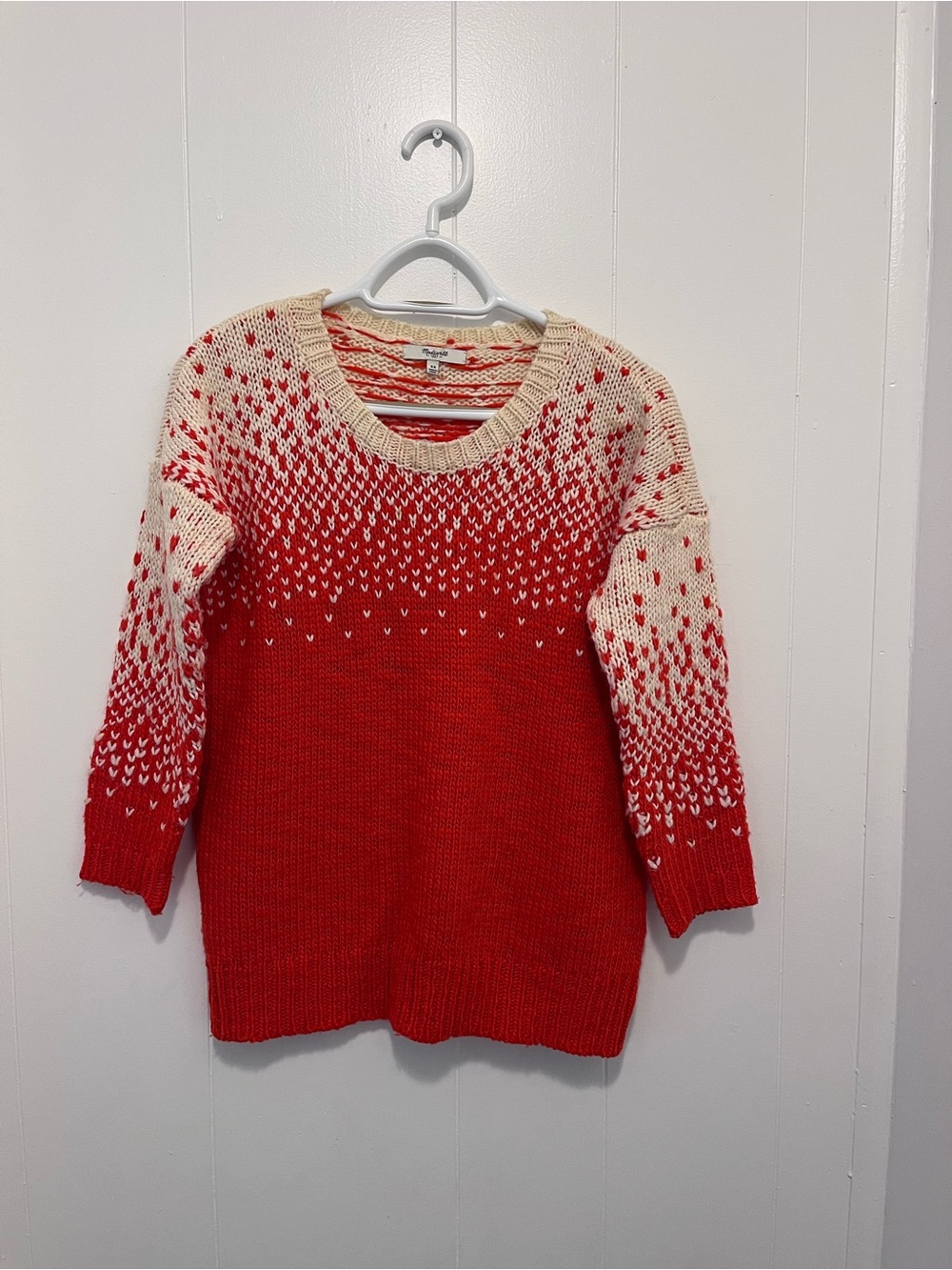 Madewell Drift Stitch 3/4 Sleeve Sweater